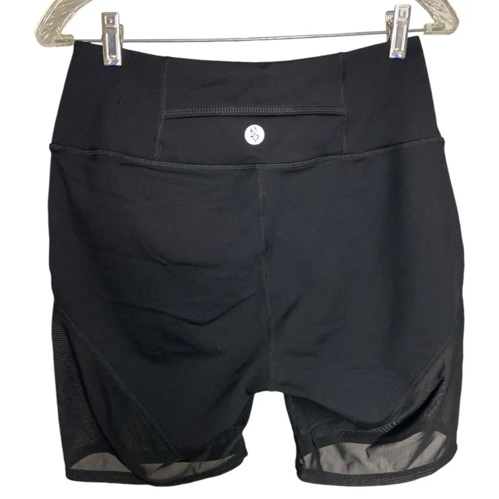 Torrid black mesh active bike short size 0
